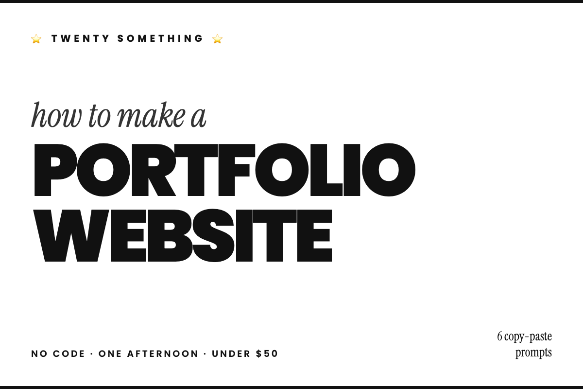 How to make a portfolio website