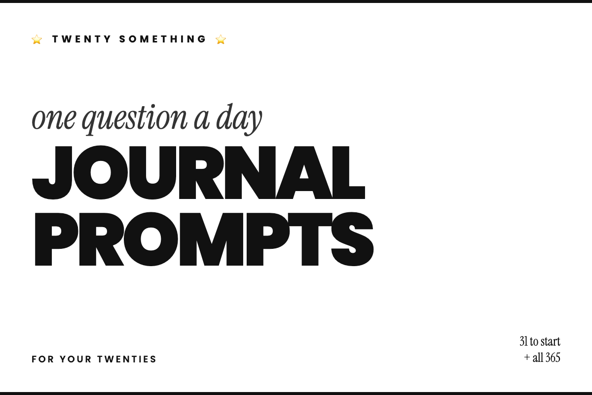 Journal prompts for your twenties